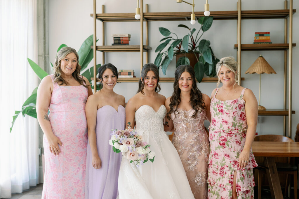 mismatched bridesmaid dresses chicago wedding inspo
